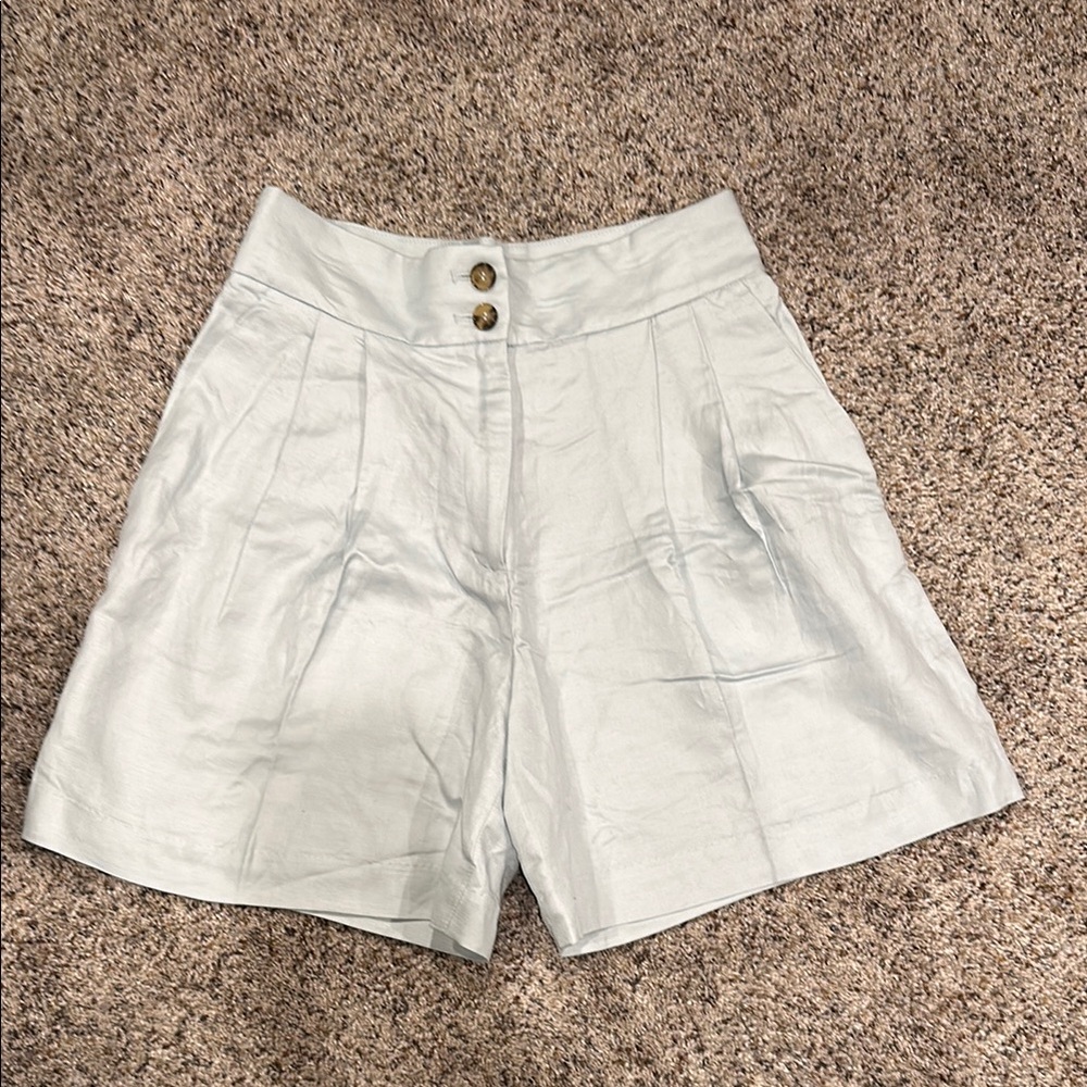 H&M High-Waisted Linen Blend Shorts